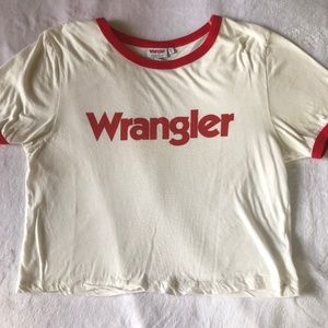 urban outfitters wrangler cropped tee shirt